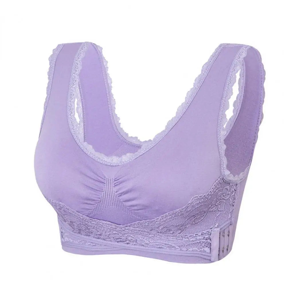 Gillian - Reggiseno senza fili da donna con fibbia frontale incrociata