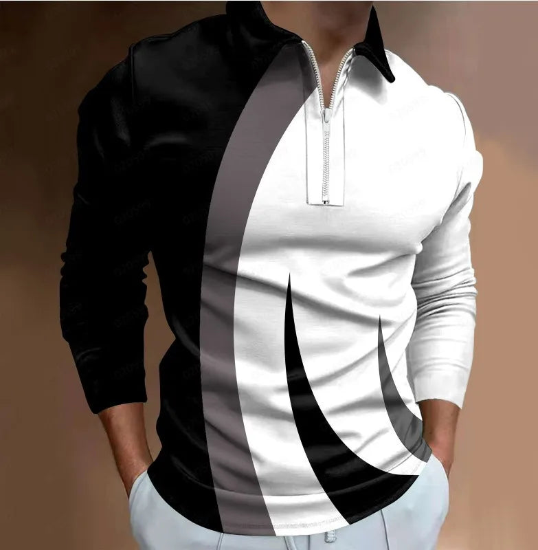 Polo con cremallera para hombre