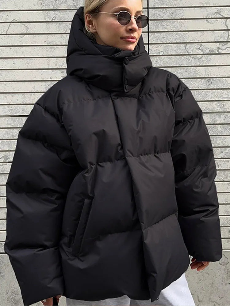 Avelena - Elegante giacca oversize con cappuccio