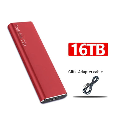 Disco duro externo SSD rápido, moderno y compacto: 128 TB, 16 TB, 4 TB y 1 TB