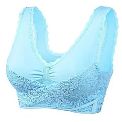Gillian - Reggiseno senza fili da donna con fibbia frontale incrociata