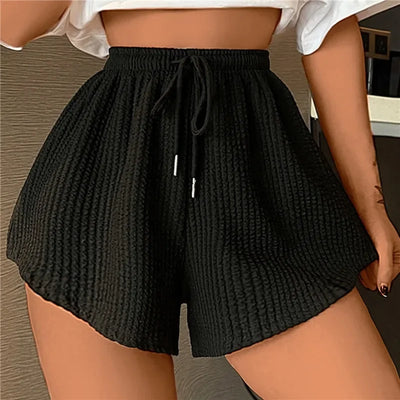 Noor - Pantaloncini con coulisse e gamba larga