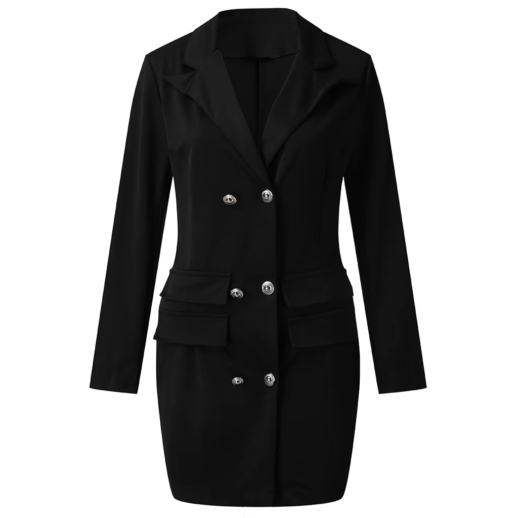 Abito blazer elegante e raffinato con bottoni e tasche per donna | Ideale per tutte le stagioni