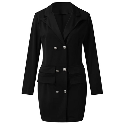 Abito blazer elegante e raffinato con bottoni e tasche per donna | Ideale per tutte le stagioni