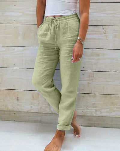 Stacy - pantaloni di lino da donna
