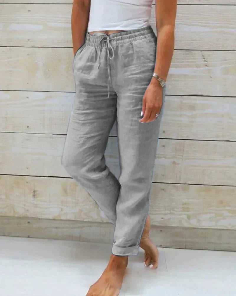 Stacy - pantaloni di lino da donna