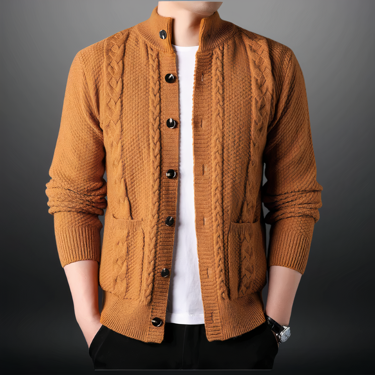 Cárdigan de punto de moda para hombre - Toby 