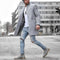 Elegante abrigo de invierno para hombre.