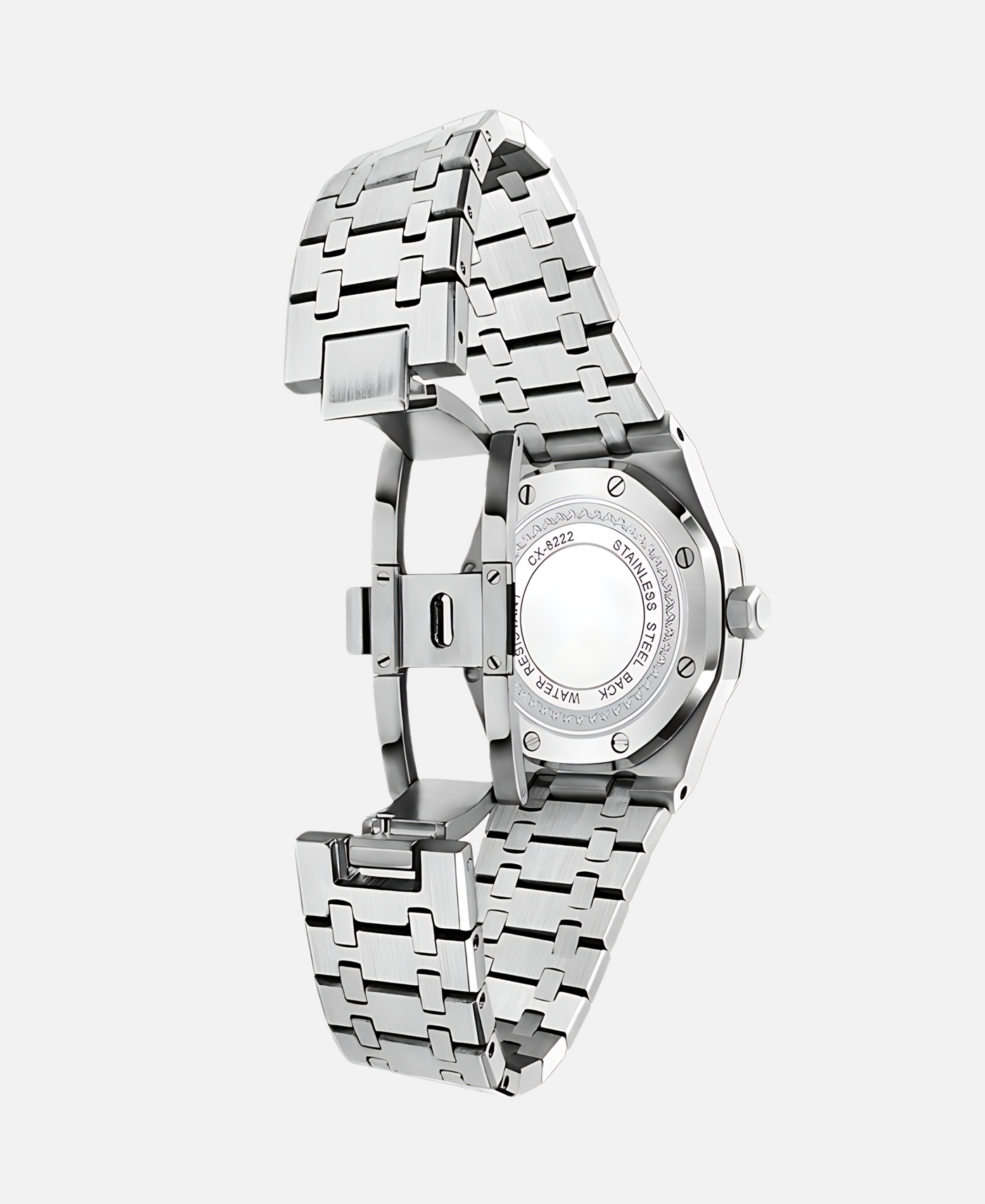 Elegante orologio da polso da uomo da 41 mm con cassa in acciaio inossidabile