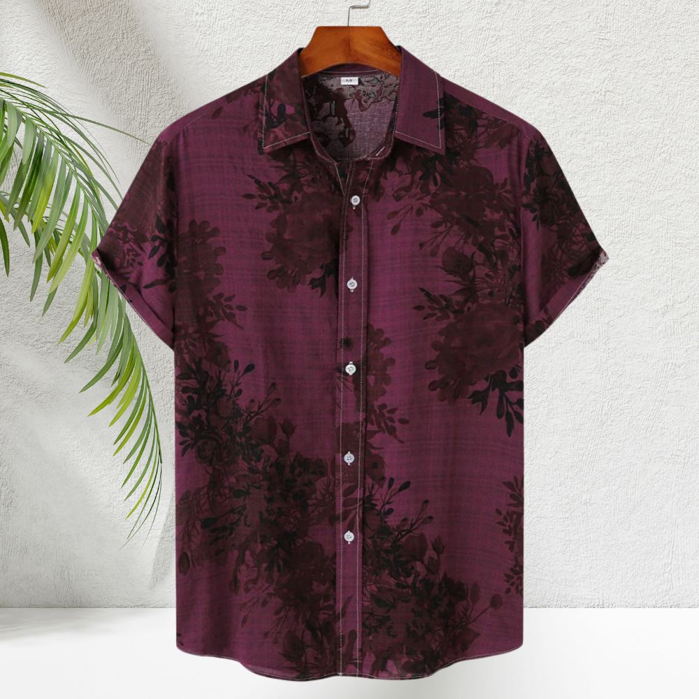 Urbano - Chemise d'été confortable à fleurs pour homme