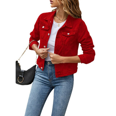 Chaqueta de mezclilla de algodón - Mujer