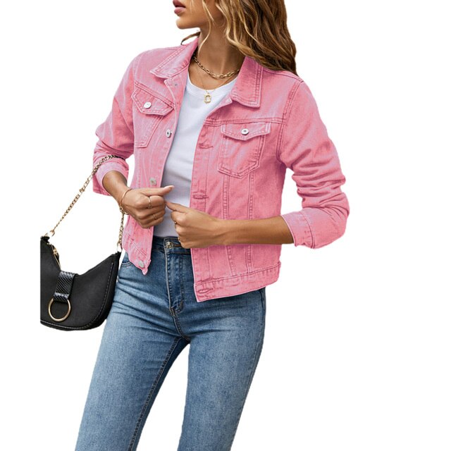 Chaqueta de mezclilla de algodón - Mujer