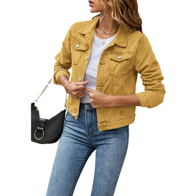 Chaqueta de mezclilla de algodón - Mujer