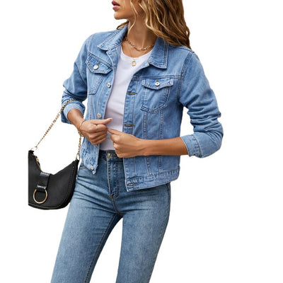Chaqueta de mezclilla de algodón - Mujer