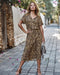 Abito elegante con stampa leopardo