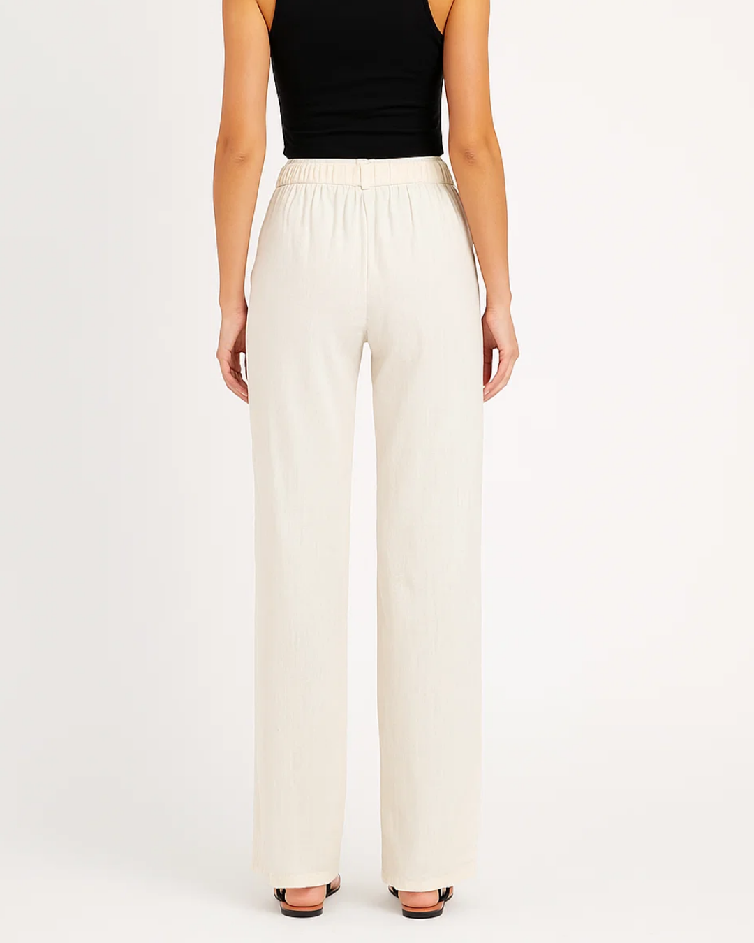 Pantalon d'été élégant à taille élastique pour femme