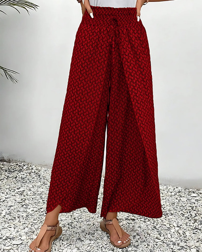 Pantalon d'été pour femme à imprimé géométrique