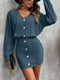 Vestido ajustado con cuello en V atemporal 