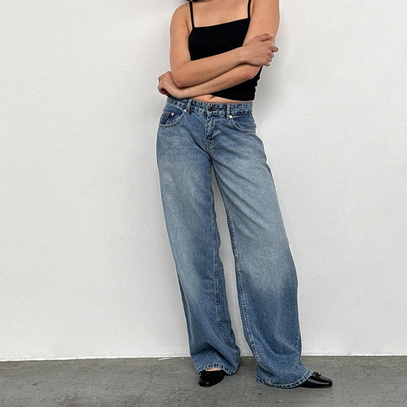 Jasmine - Pantalon large en jean pour femme