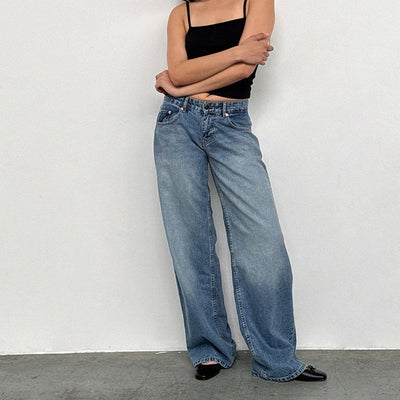 Jasmine - Pantalon large en jean pour femme