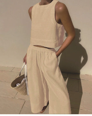 Heather - Ensemble sans manches avec pantalon pour femme