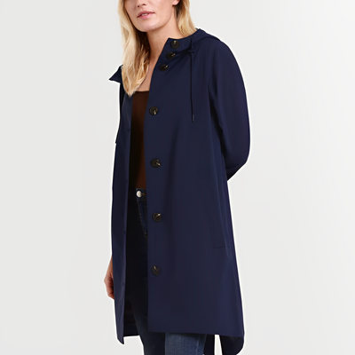 Classico mackintosh impermeabile con cappuccio da donna