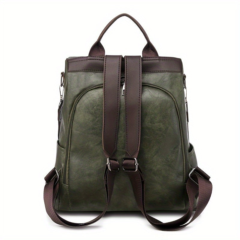Sac à dos pour femme en cuir PU vegan au design sûr