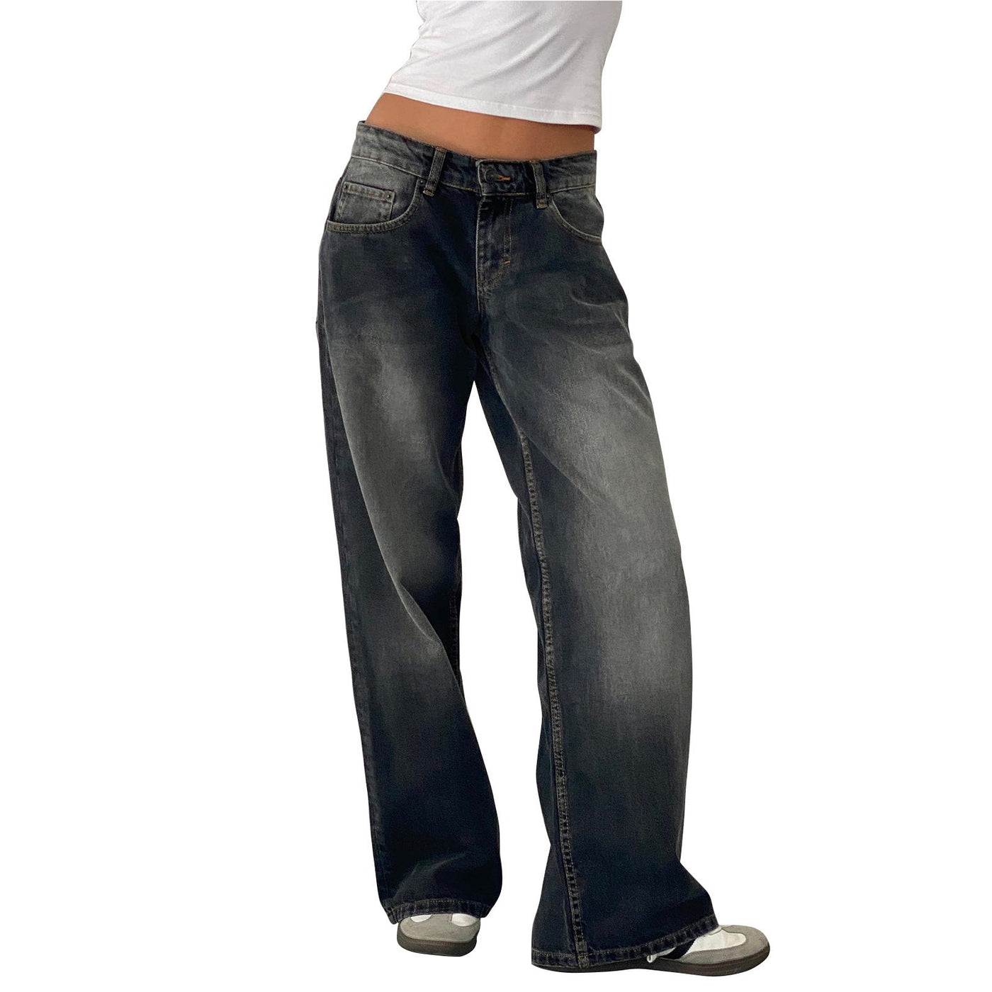 Jasmine - Pantalon large en jean pour femme