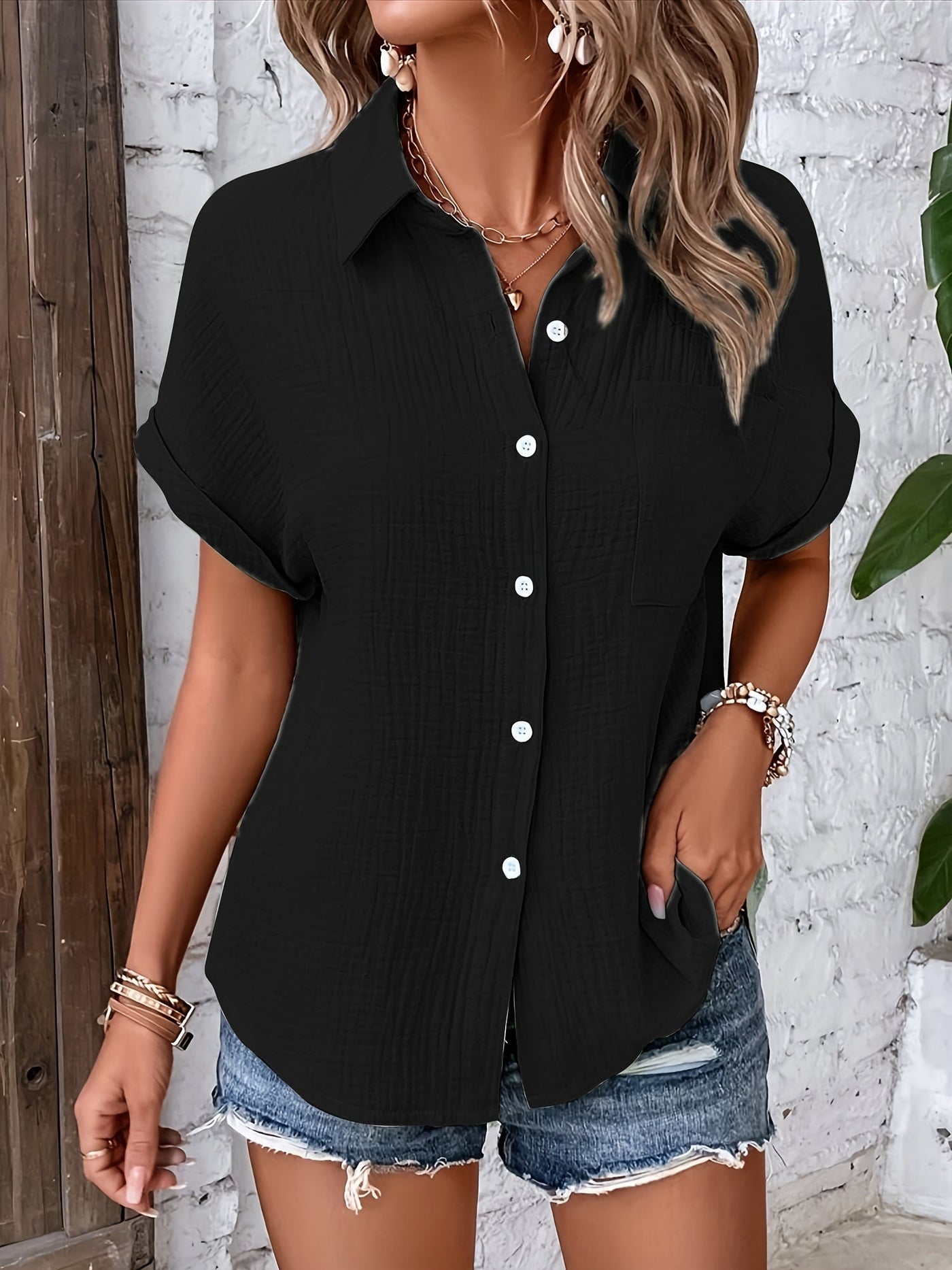 Nicole | Chemise décontractée en coton