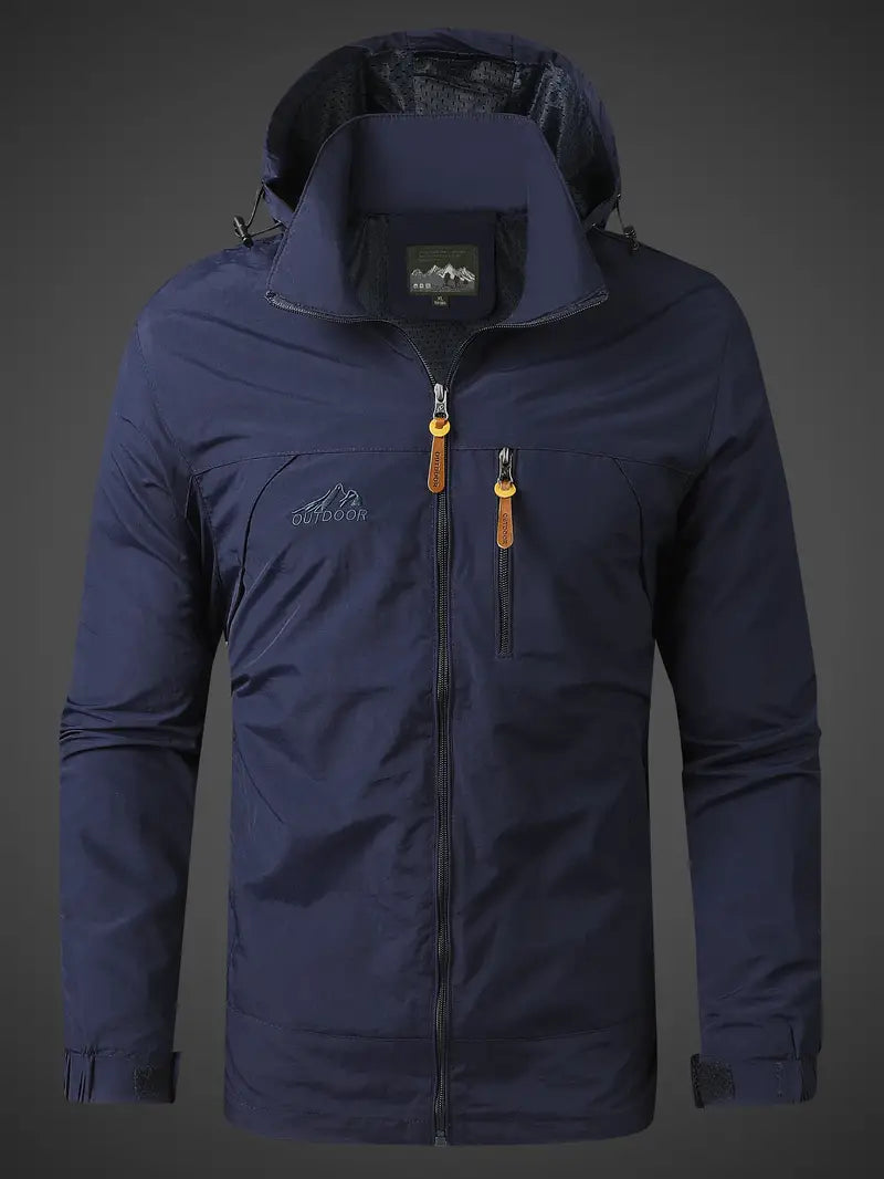 Chaqueta anti -pastas para hombres impermeables con capucha y bolsillos para uso externo