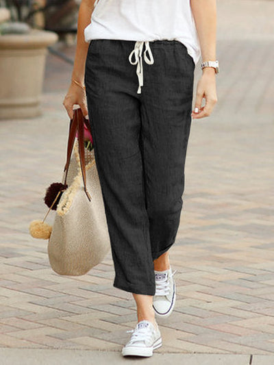 Pantalones elásticos de corte relajado