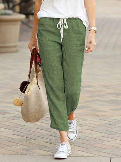 Pantalones elásticos de corte relajado