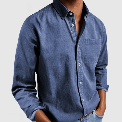 Camisa clásica informal con botones para hombre, perfecta para todas las estaciones.
