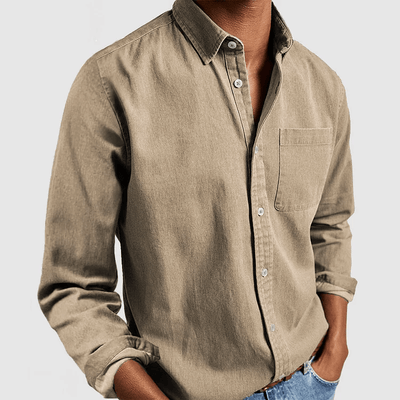 Camisa clásica informal con botones para hombre, perfecta para todas las estaciones.