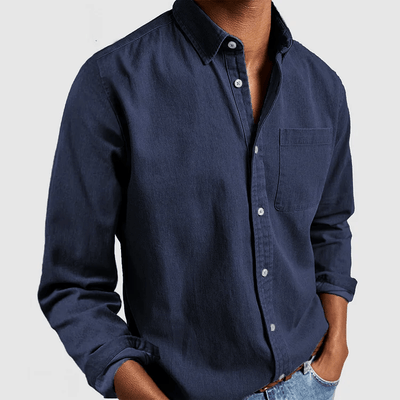 Camisa clásica informal con botones para hombre, perfecta para todas las estaciones.