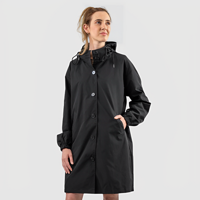 Classico mackintosh impermeabile con cappuccio da donna