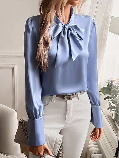 Chemisier à col noué | Polyester | Style femme