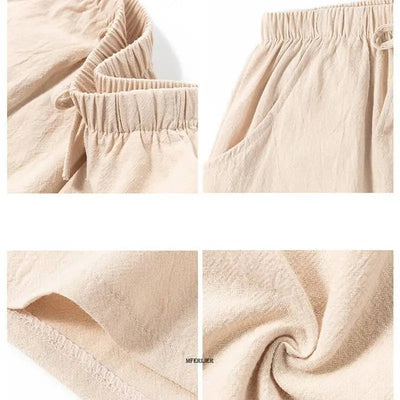Short en lin taille haute oversize pour l'été 2025