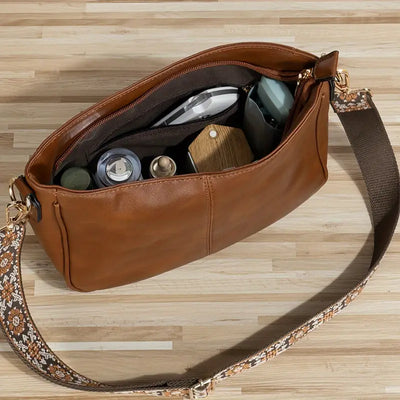 Borsa a tracolla da donna - Pelle vegana - Tracolla regolabile - Elegante e per tutti i giorni