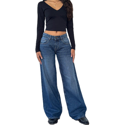 Jasmine - Pantalon large en jean pour femme
