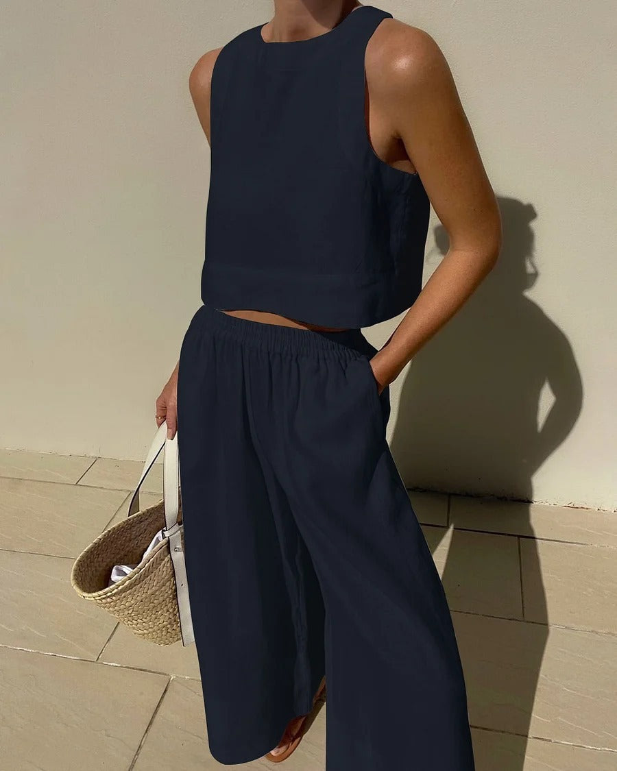 Heather - Ensemble sans manches avec pantalon pour femme