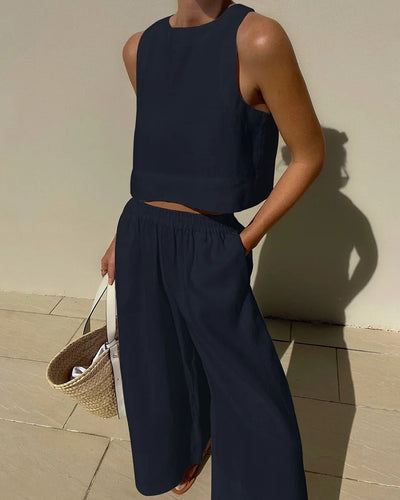 Heather - Ensemble sans manches avec pantalon pour femme