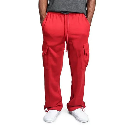 Pantaloni da jogging cargo in pile ultra confortevoli da uomo
