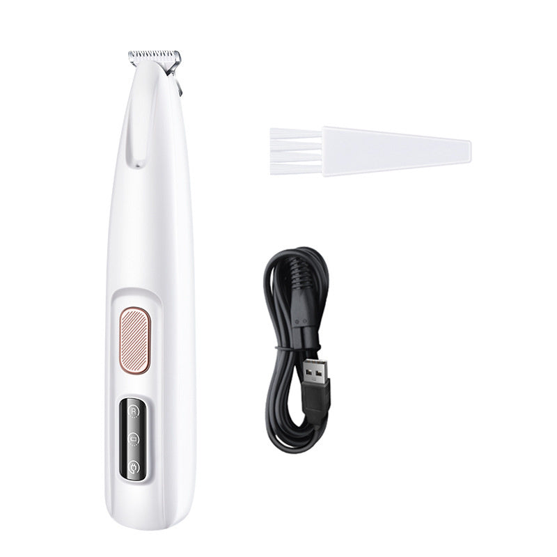 Trimmer impermeabile per cani e gatti con luce LED e ampia lama in acciaio inox