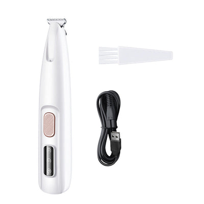 Trimmer impermeabile per cani e gatti con luce LED e ampia lama in acciaio inox