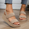Sandalias de mujer elegantes y cómodas - Sandalias de verano con plataforma, suela gruesa y punta redonda