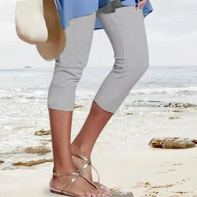 Ingrid - Pantalon élastique taille haute