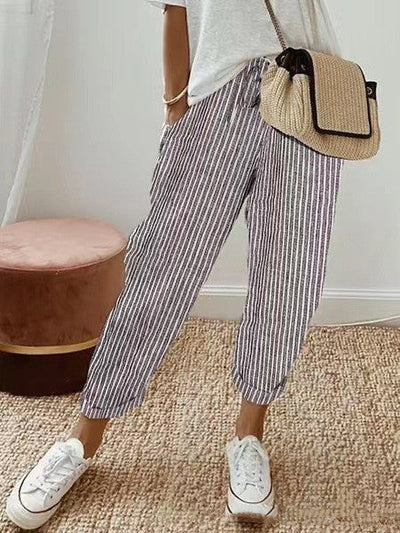 Kelly - Pantalon décontracté imprimé multicolore