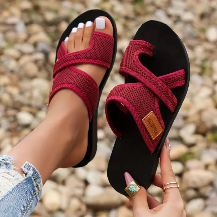 Casie - Sandalias sin cordones de malla perforada
