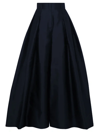 Eva - Pantalon habillé plissé taille haute et jambes larges